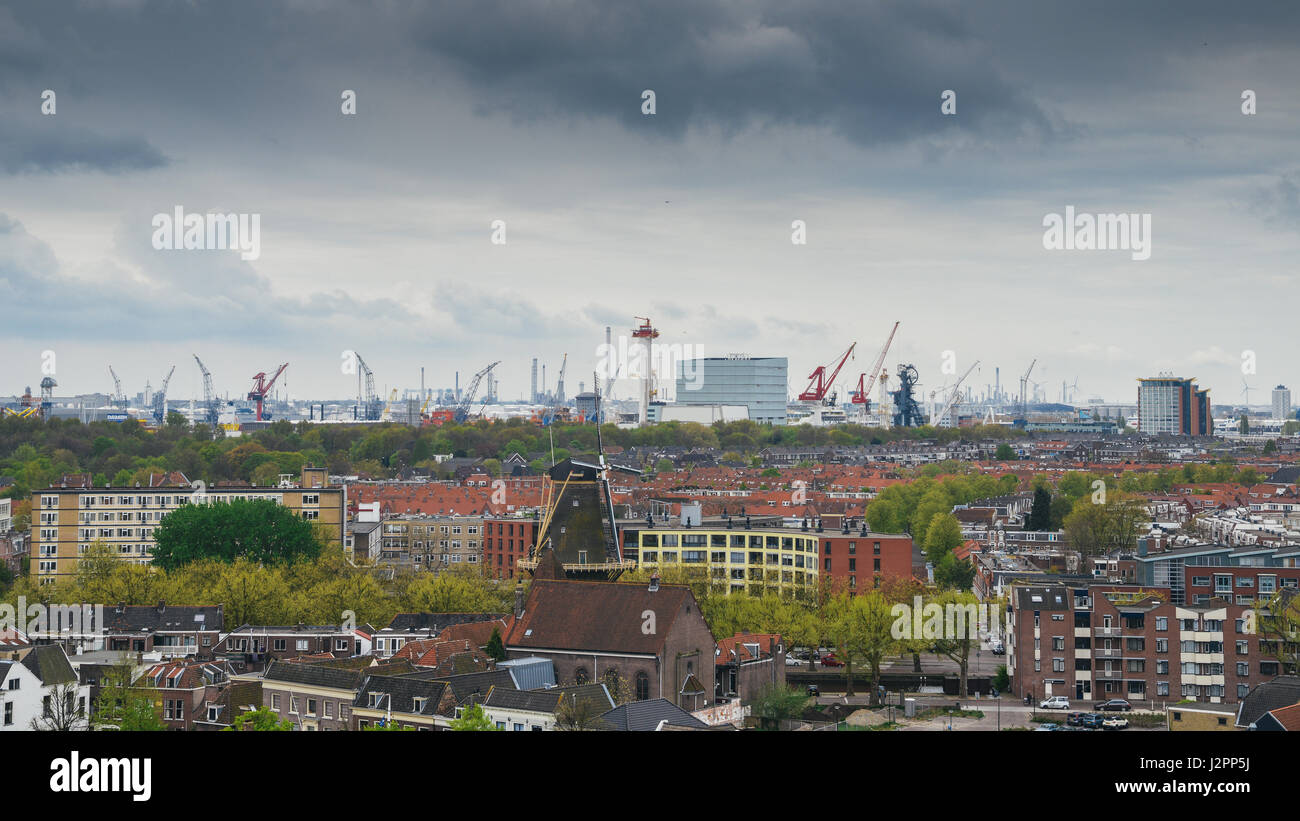 Schiedam, Netherlands aerial view Stock Photo