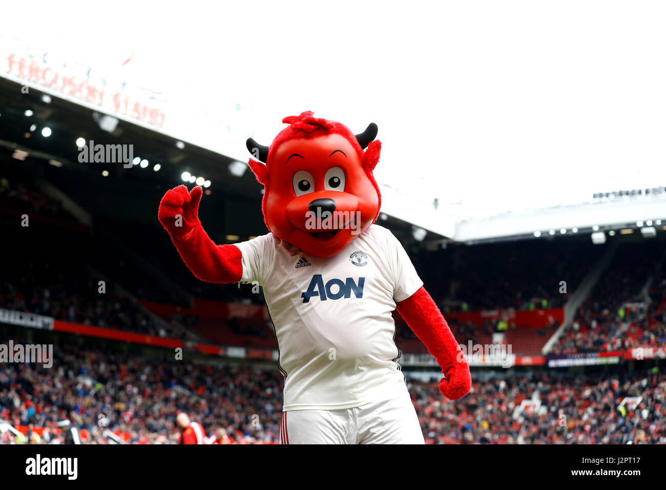 Manchester United mascot Fred the Red during the Premier ...