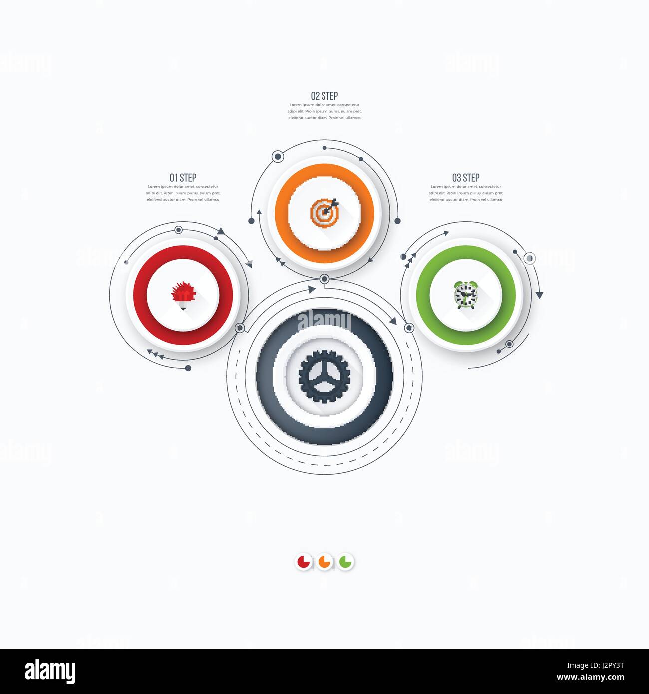 Infographics template 3 options with circle Stock Vector Image & Art ...