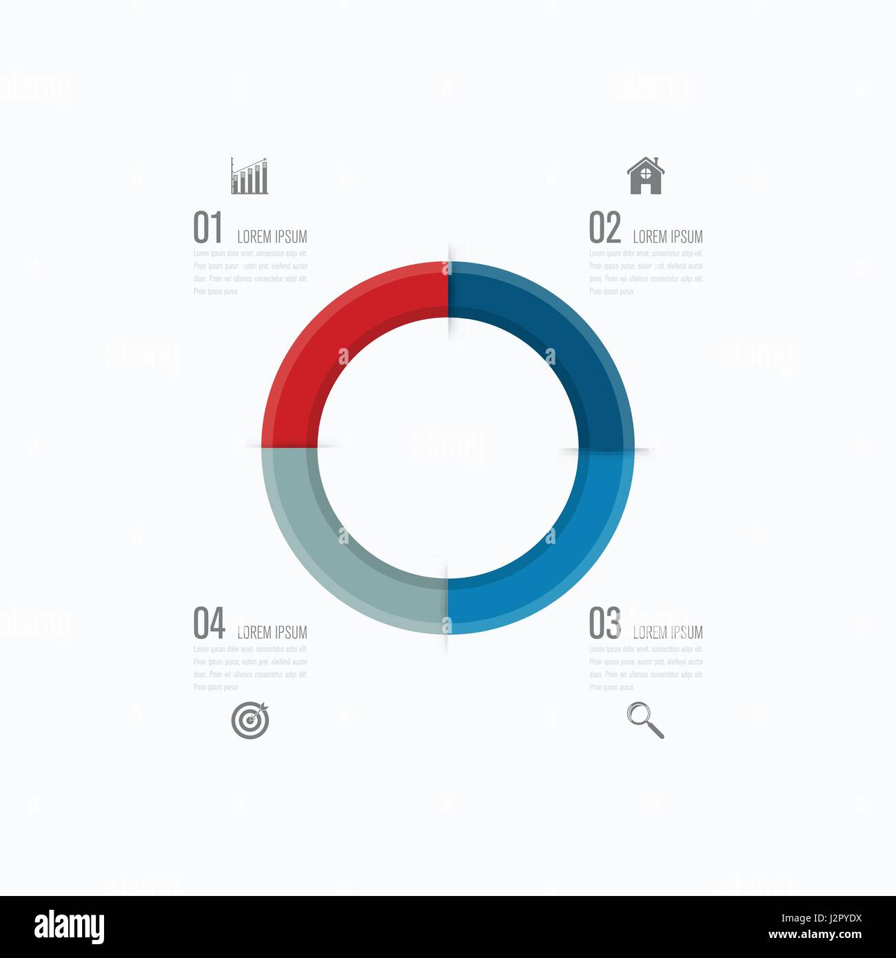 Infographics template four options with circle Stock Vector Image & Art ...