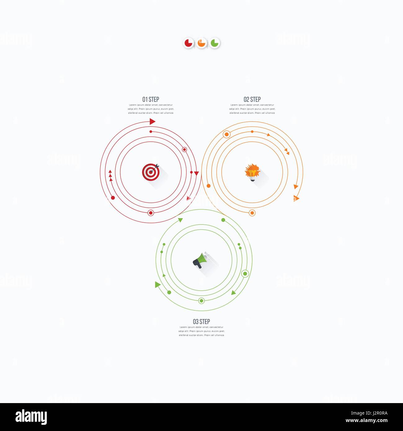 Infographics template 3 options with circle Stock Vector Image & Art ...