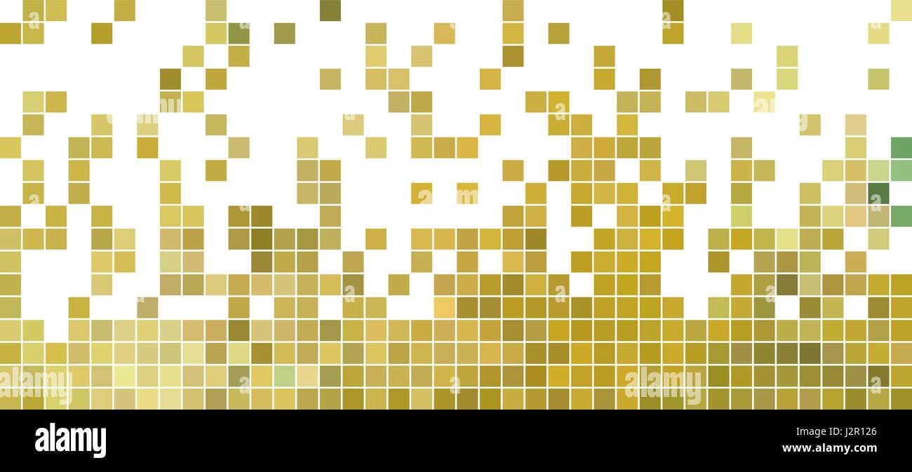abstract vector square pixel mosaic background - yellow Stock Vector ...