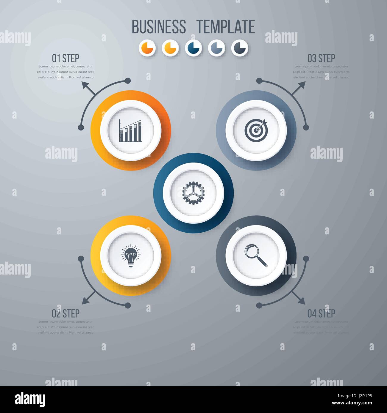 Infographics template four options with circle Stock Vector Image & Art ...