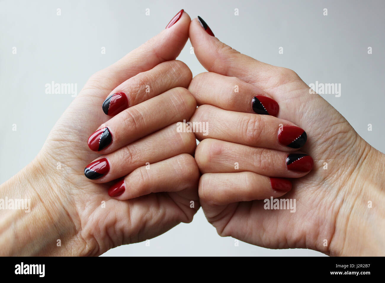 Beautiful Geometric Nail Art Design Red Stock Photo 1200607834 |  Shutterstock