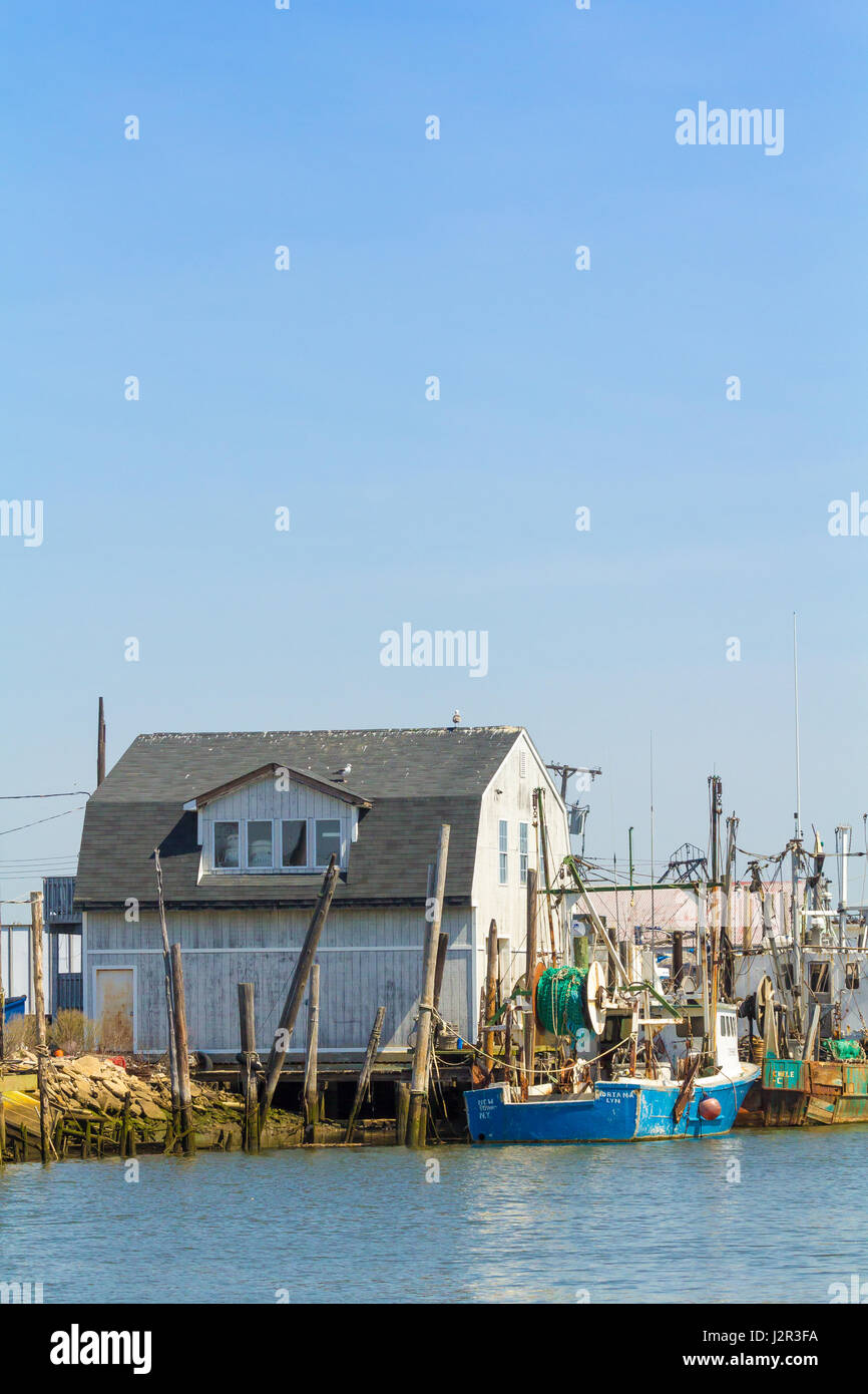 BELFORD, NEW JERSEY April 11, 2017 Commercial fishing boats are
