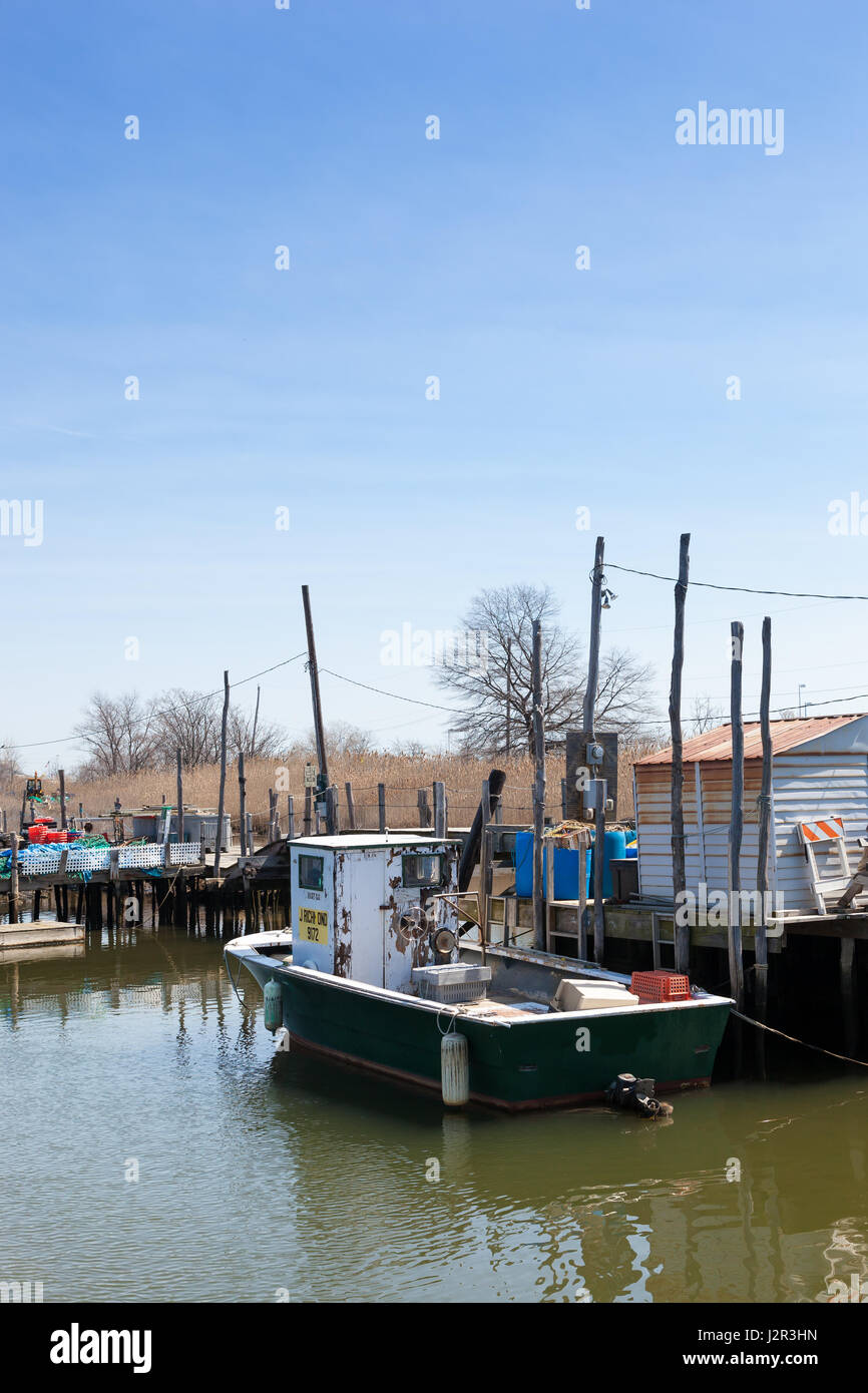 BELFORD, NEW JERSEY April 11, 2017 Commercial fishing boats are