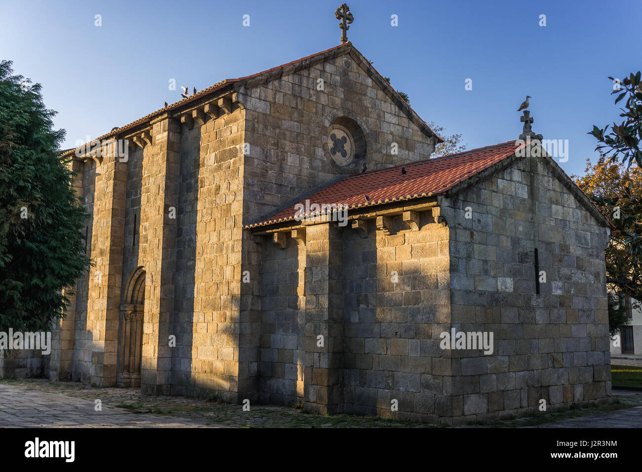 Rear view of Medieval Church of Cedofeita (Igreja de Sao Martinho de Cedofeita) in Cedofeita former civil parish of Porto city in Portugal Stock Photo