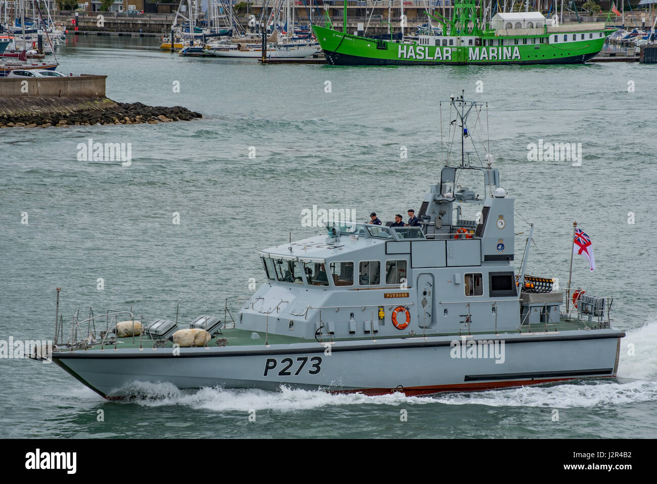 HMS Pursuer (P273) at Portsmouth, UK on the 24th April 2017. Stock Photo