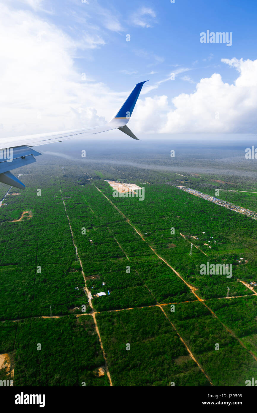 Aerial view from the airplane window Stock Photo - Alamy