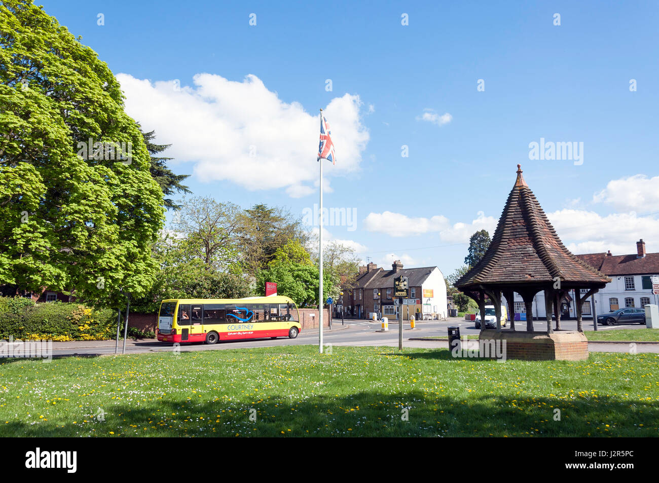 Village green, Farnham Royal, Buckinghamshire, England, United Kingdom
