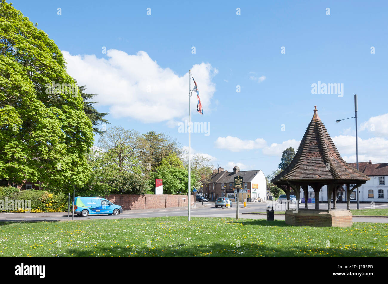 Village green, Farnham Royal, Buckinghamshire, England, United Kingdom