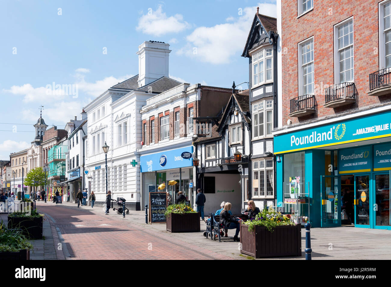 High Street, Hitchin, Hertfordshire, England, United Kingdom Stock
