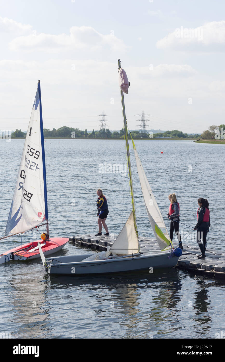 Queen Mary Sailing Club on Queen Mary Reservoir, Ashford, Surrey, England, United Kingdom Stock