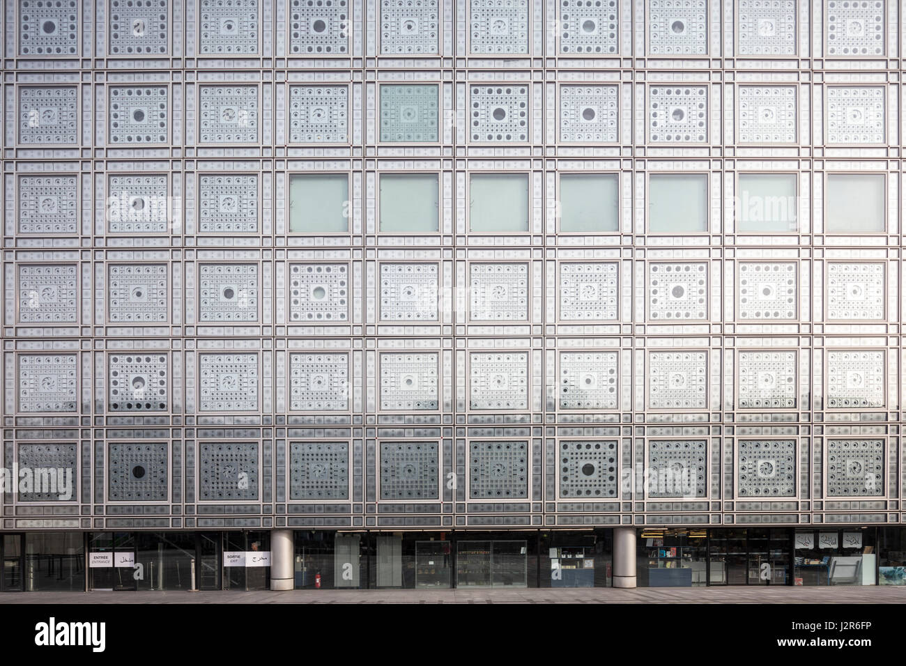 Facade, Institut du monde arabe, Paris, France Stock Photo