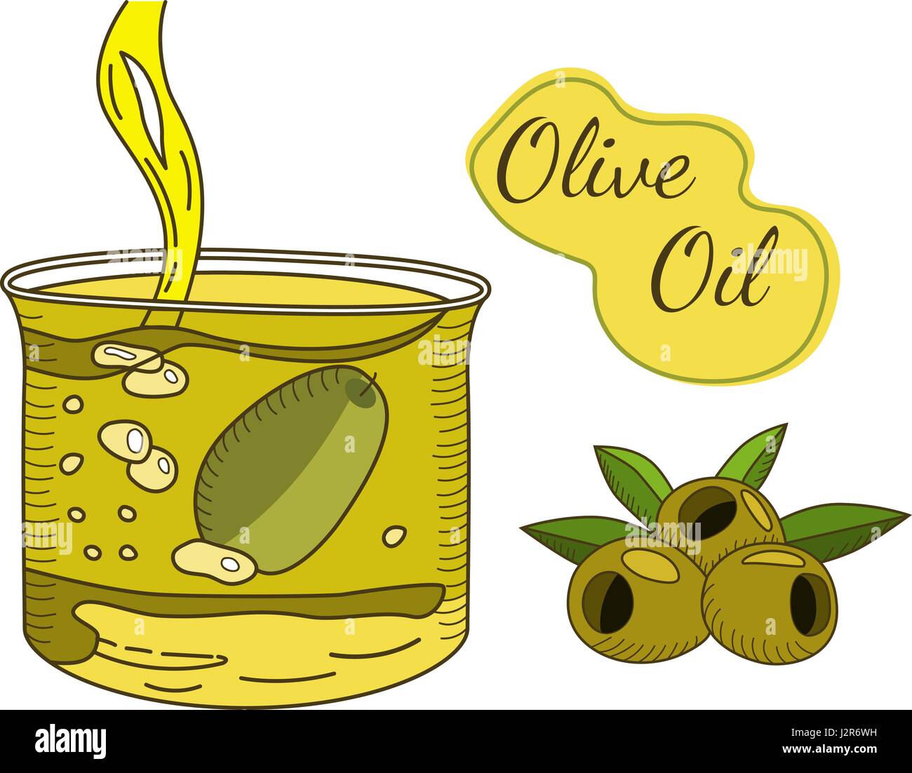 Olive oil in carafe Stock Vector Images Alamy