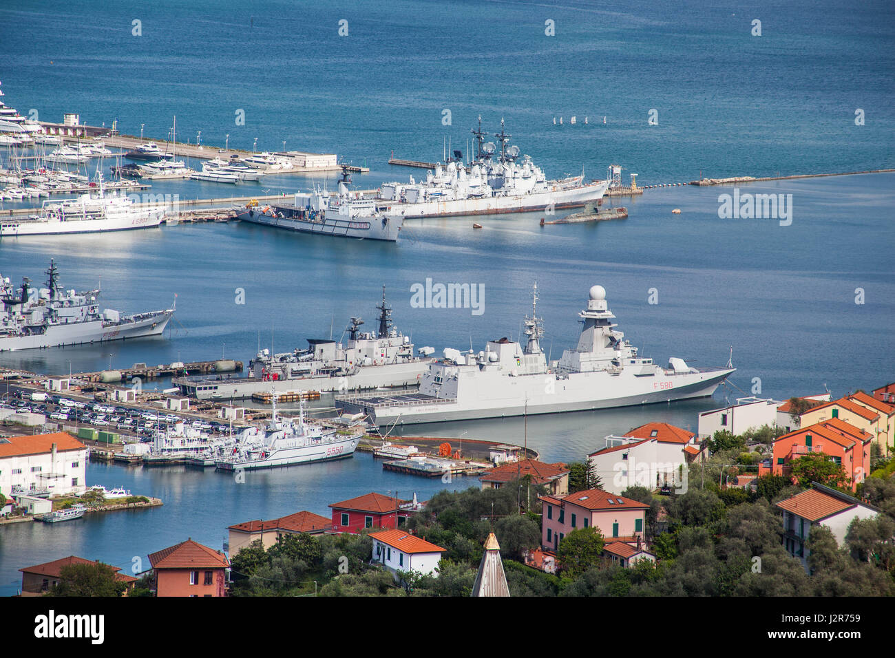 Italian marine in La Spezia Stock Photo