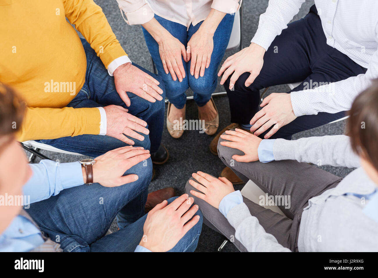 Team makes building exercise at together Stock Photo Alamy