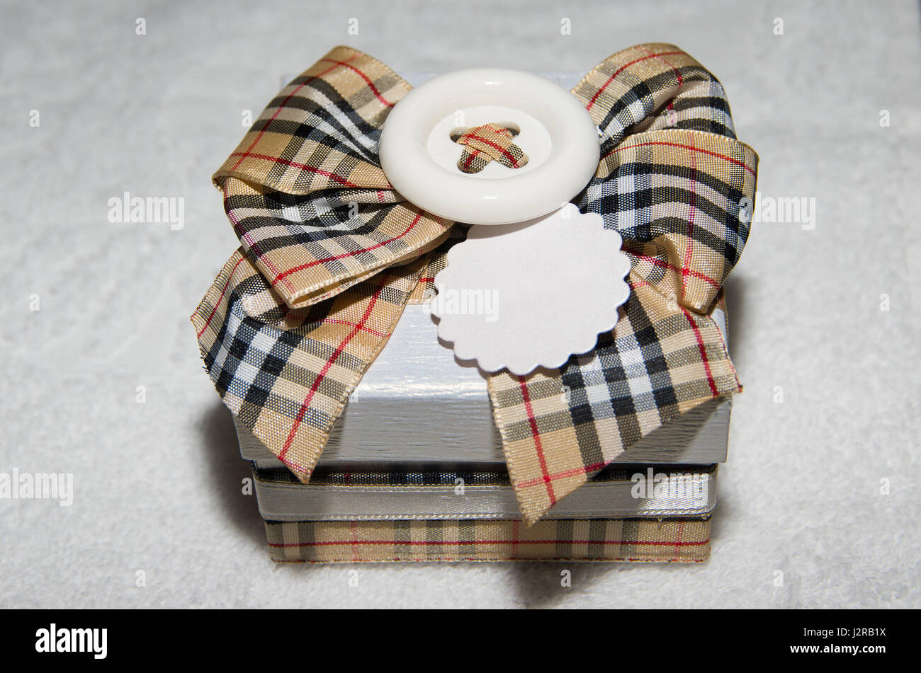 Packaging for gift with ribbon Stock Photo - Alamy