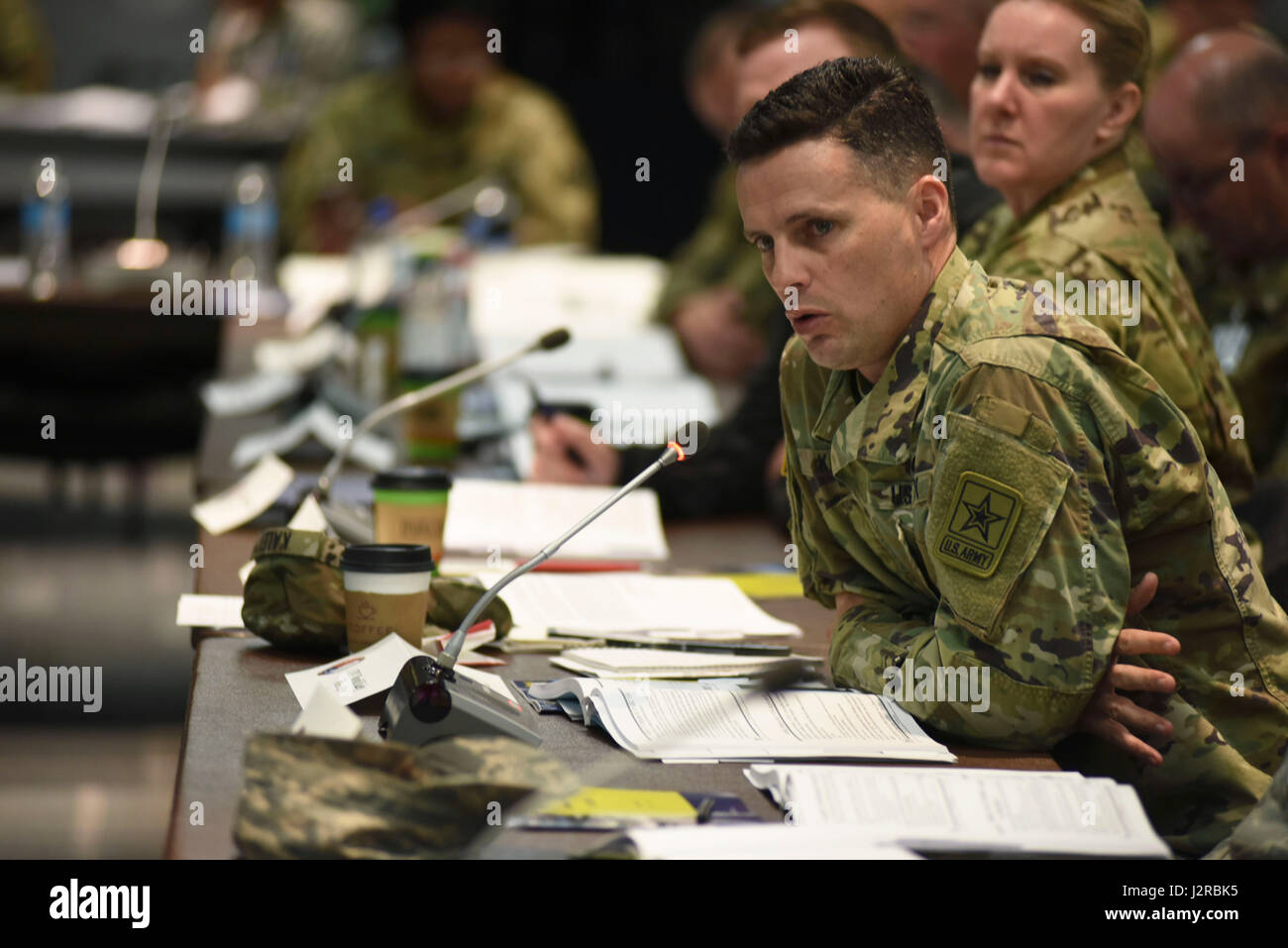 A command inspector general speaks during a panel discussion at the ...