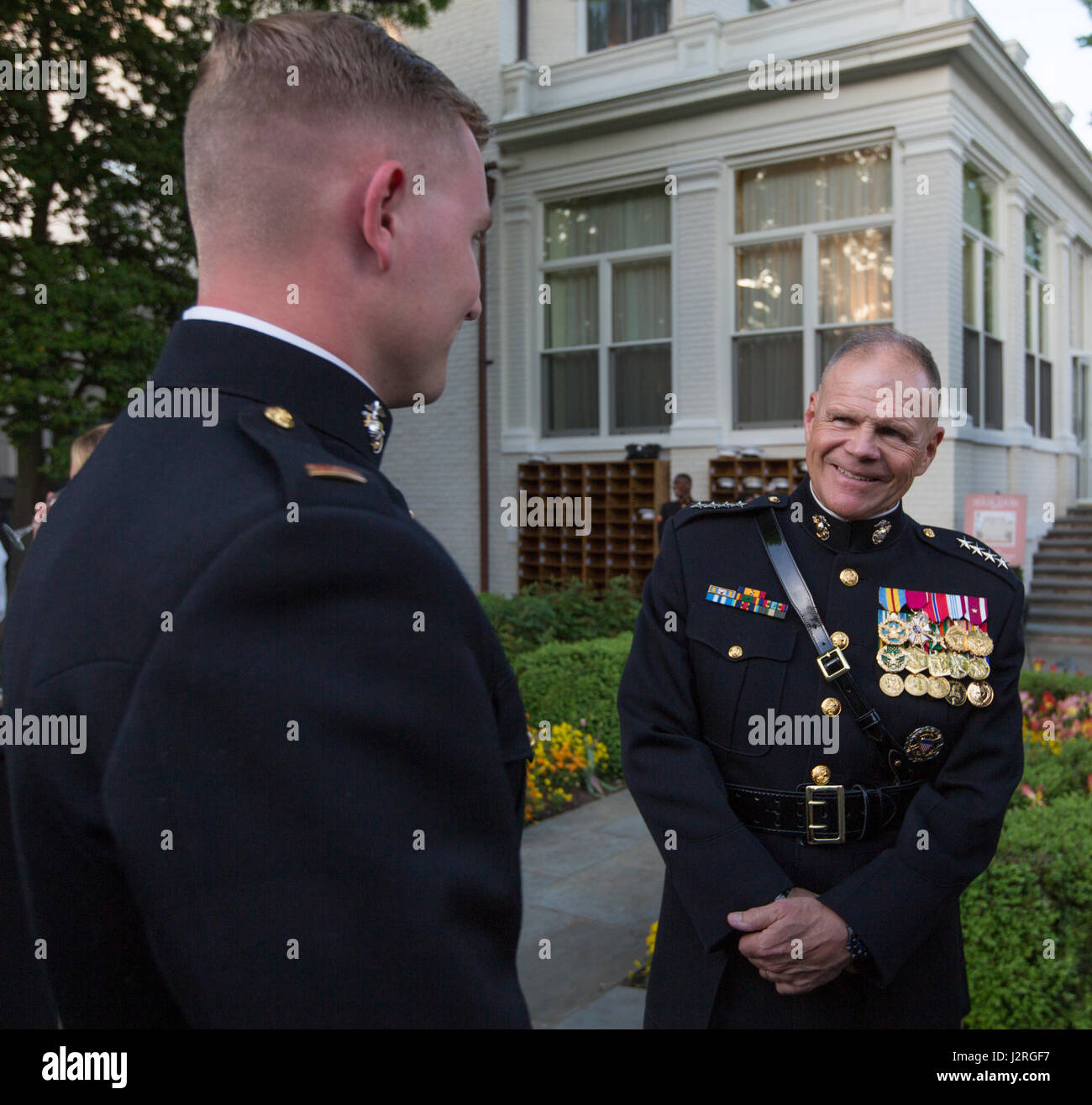 Commandant of the Marine Corps Gen. Robert B. Neller speaks to a guest ...