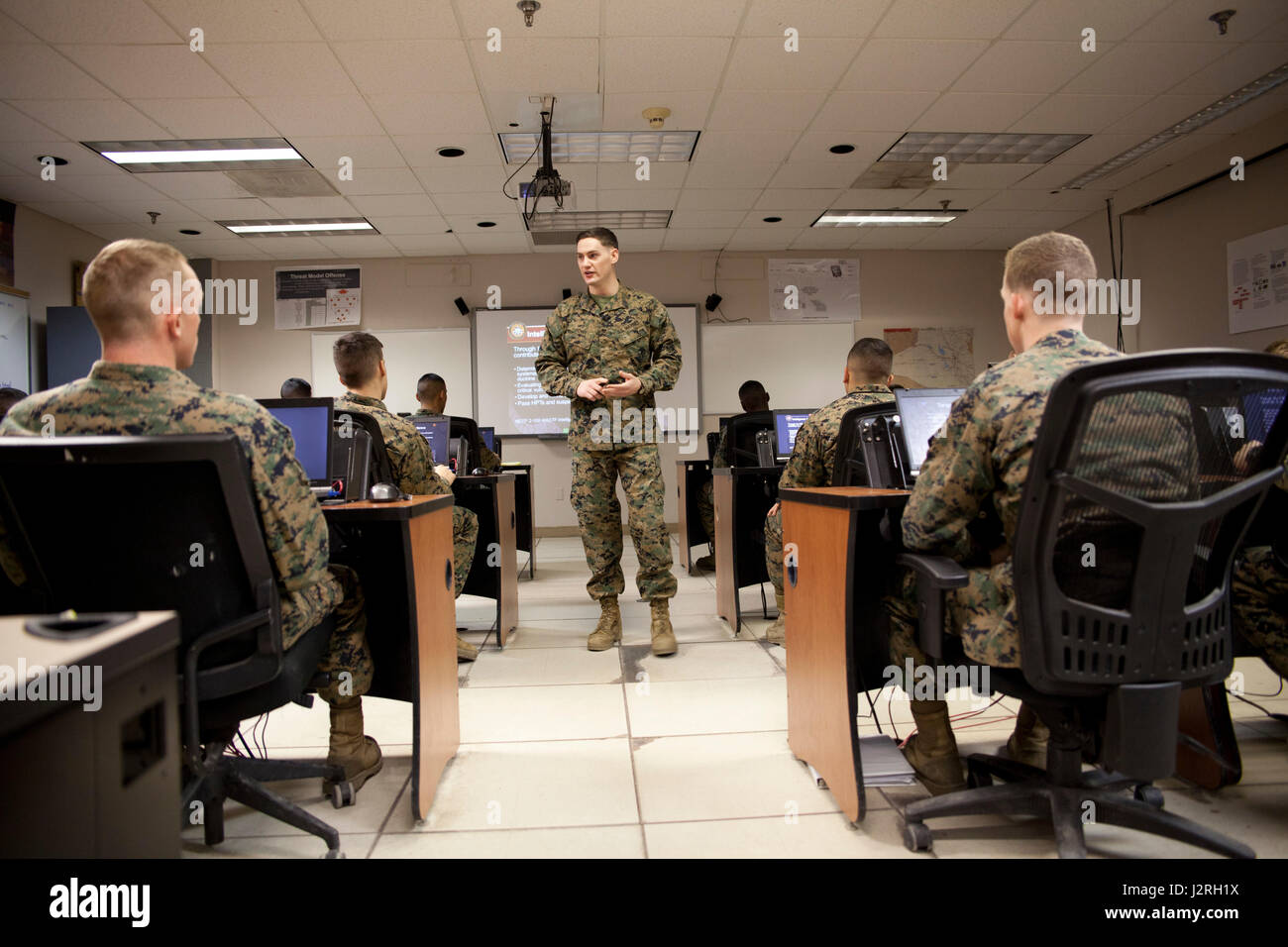 U.S. Marines assigned to Marine Corps Intelligence School, Navy and Marine Corps Intelligence
