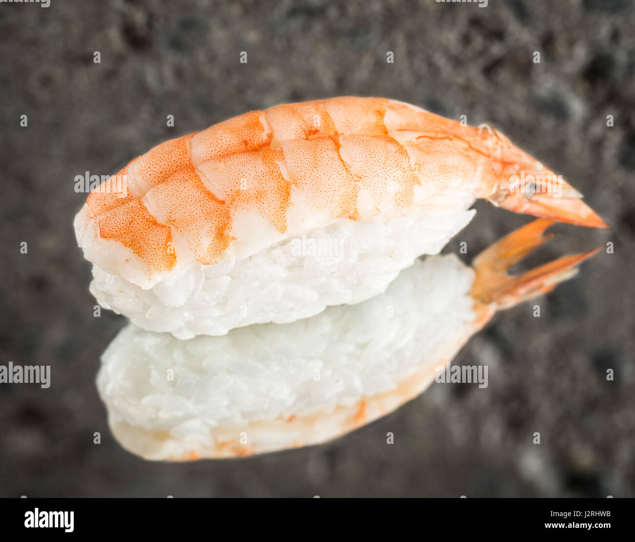 Nigiri sushi with shrimp Stock Photo