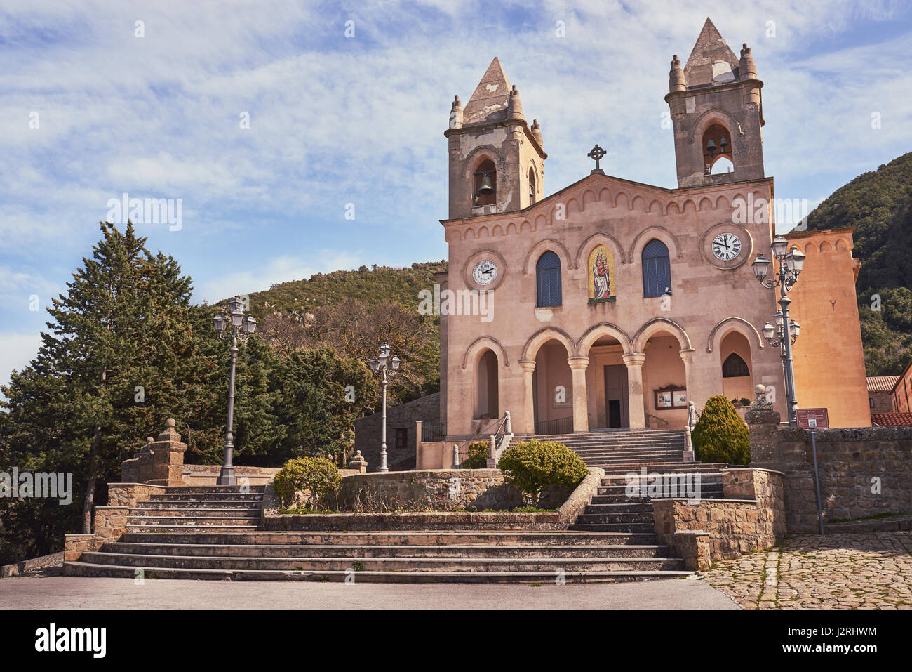 The sanctuary of Gibilmanna - Sicily Stock Photo