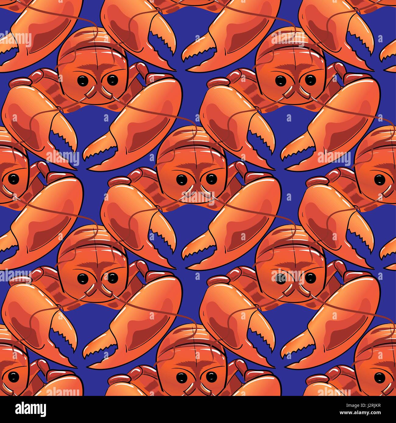 Boiled Lobster Seamless Pattern Stock Vector Image & Art - Alamy
