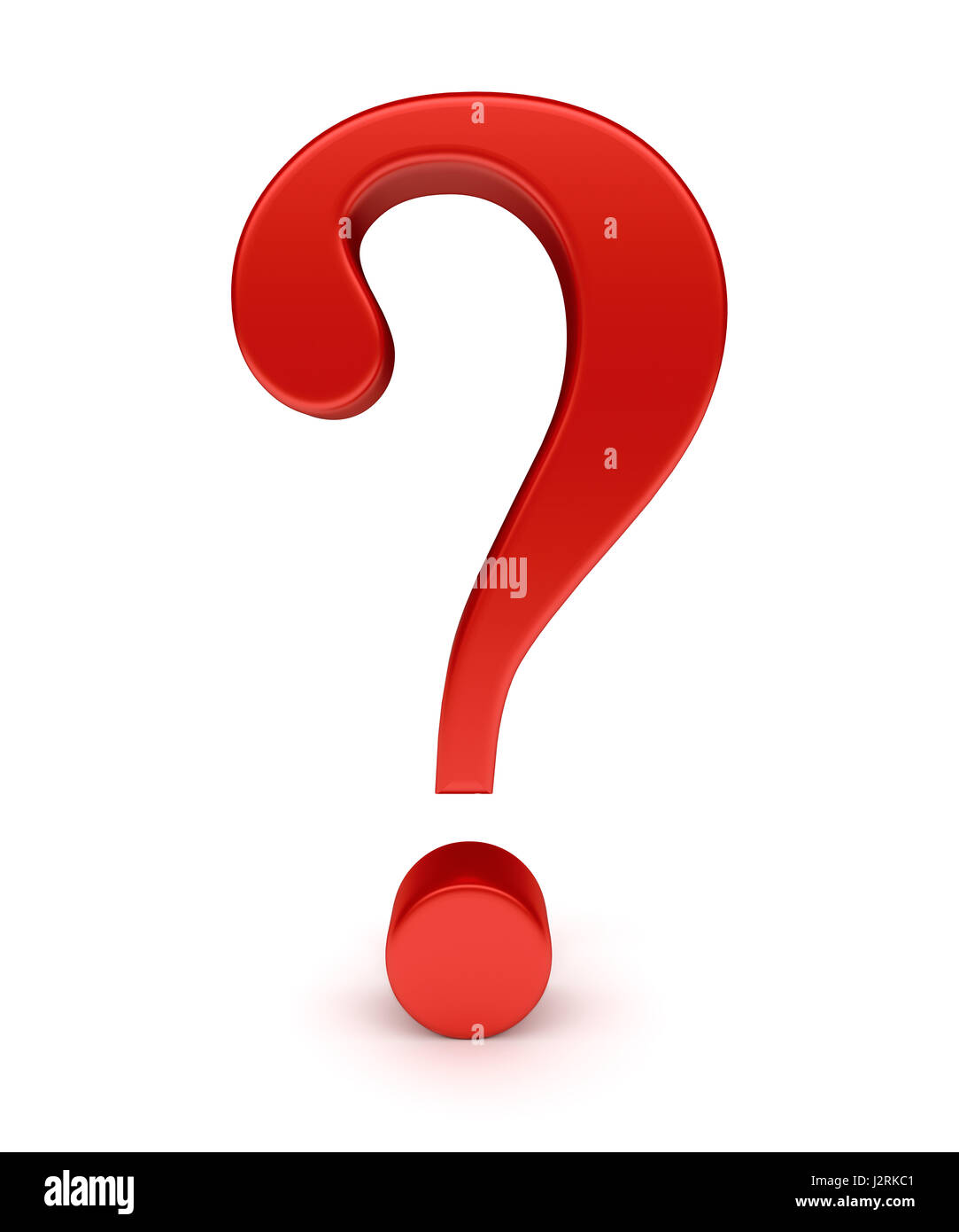 Red question mark - 3d render Stock Photo