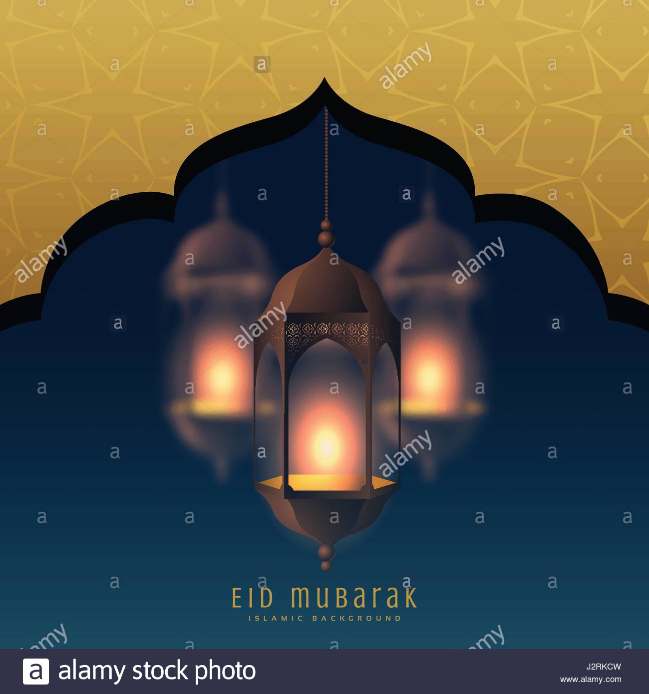 Islamic festival eid mubarak beautiful background with 