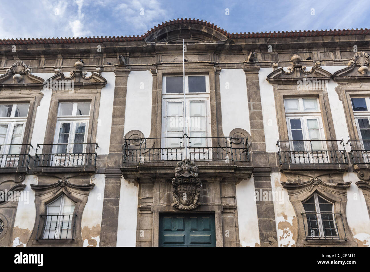 18th century Palace of Sao Joao Novo in Porto city on Iberian Peninsula ...