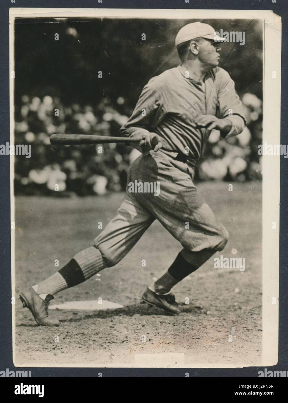 1918 Babe Ruth at bat Stock Photo