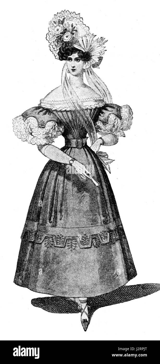 1830s fashion in Vienna Stock Photo