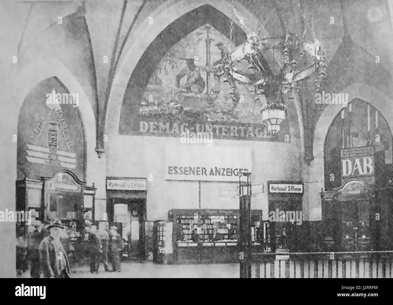 1920er Essen Hauptbahnhof Stock Photo