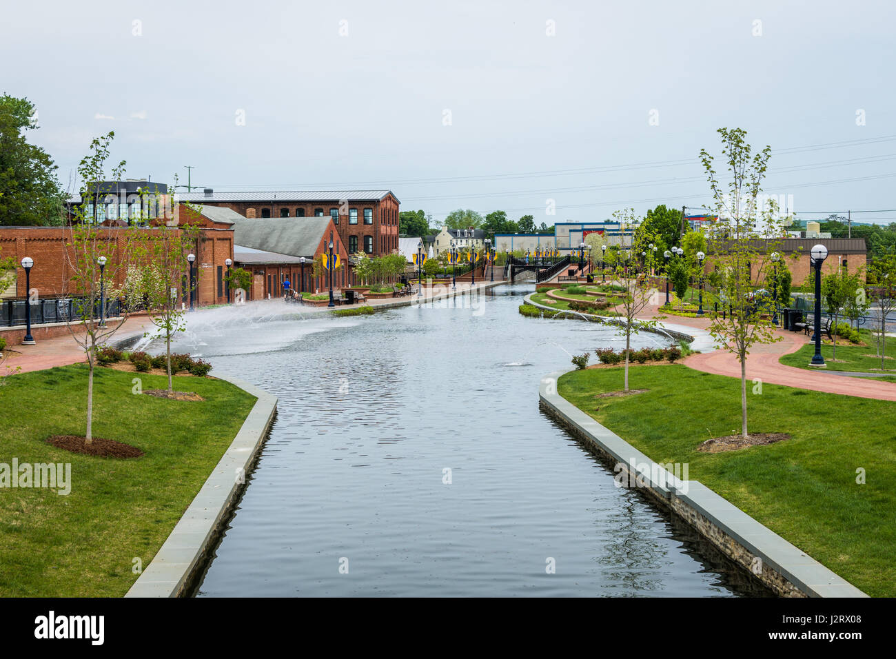 Carroll Creek Promenade Park in Federick, Maryland Stock Photo Alamy