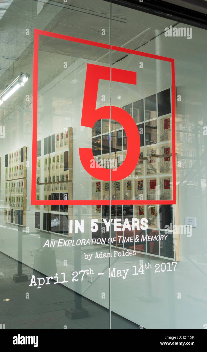 5 in 5 Years, an exploration of time & money by Adam Foldes, an art exhibit Stock Photo