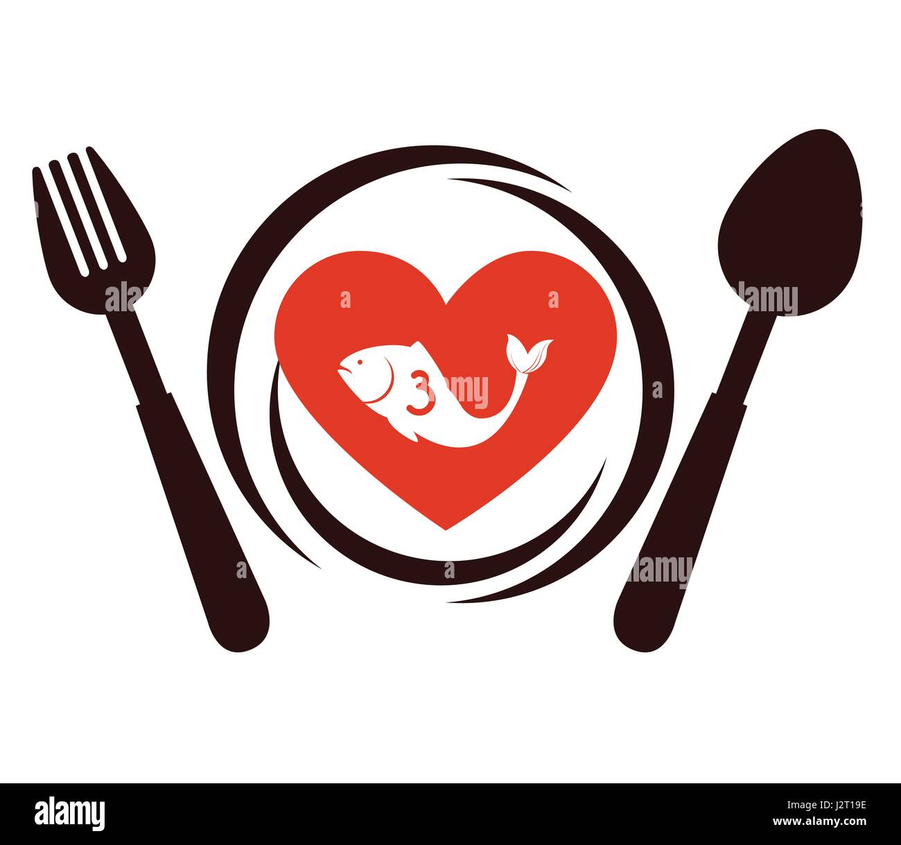 fish silhouette sea food menu Stock Vector Image & Art - Alamy