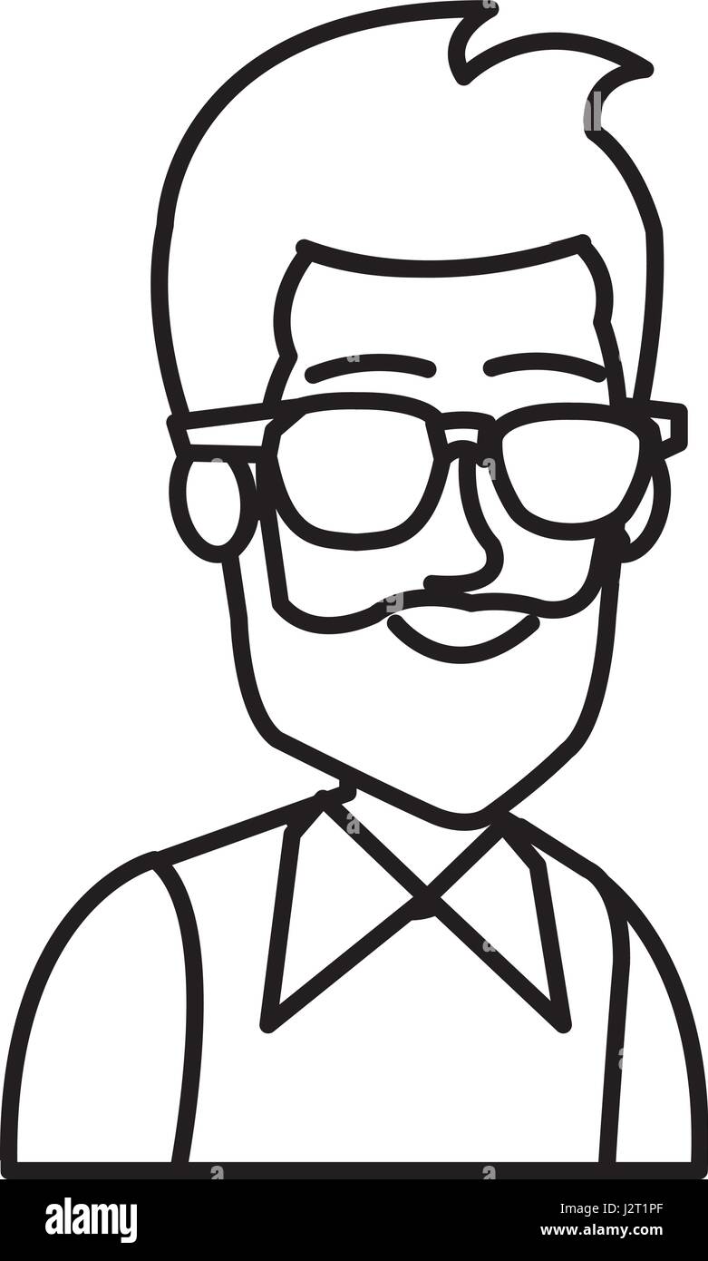 young man with glasses avatar character Stock Vector Image & Art - Alamy