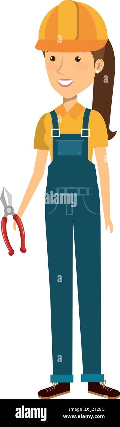 construction worker woman avatar character Stock Vector Image & Art - Alamy