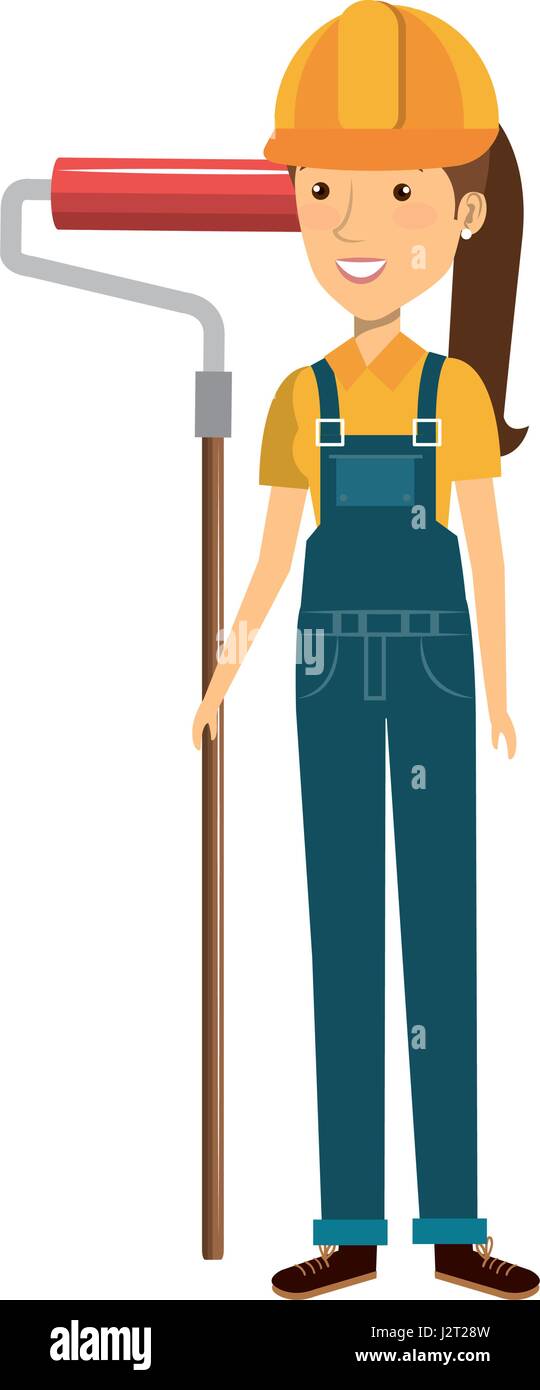 construction worker woman avatar character Stock Vector Image & Art - Alamy