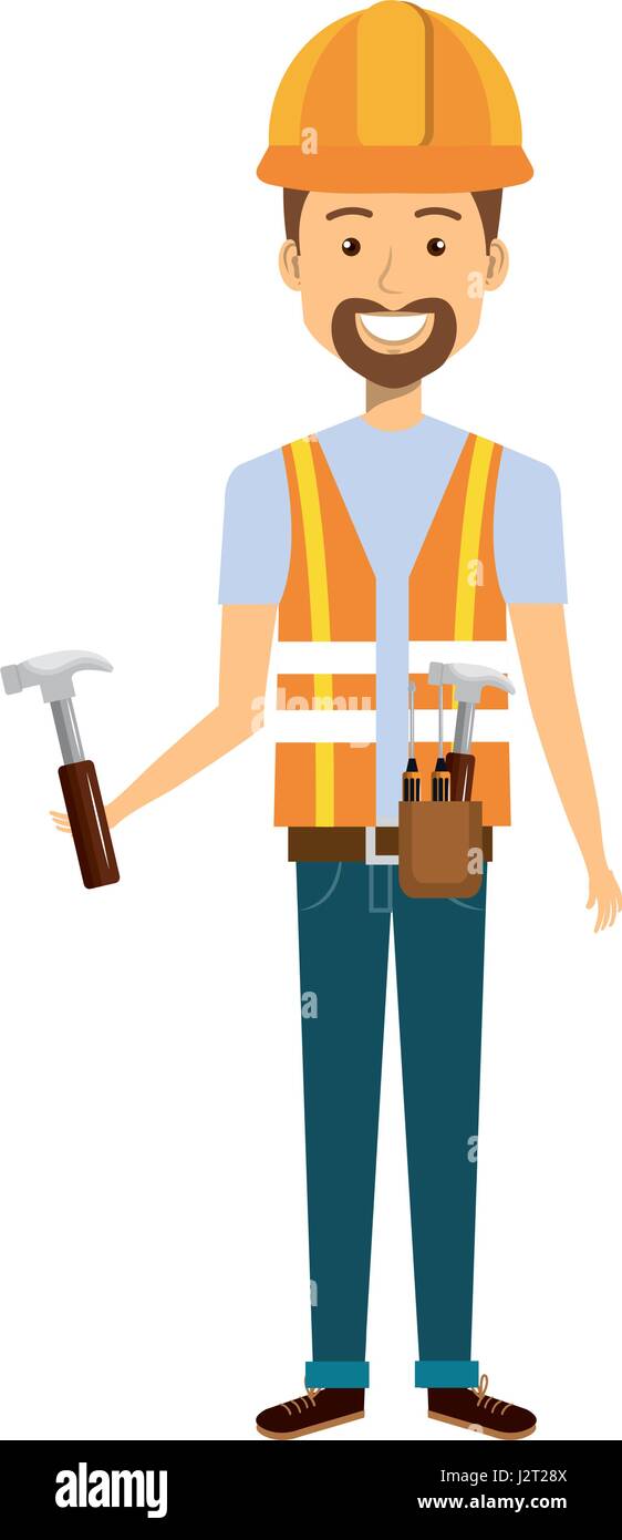 construction workman avatar character Stock Vector Image & Art - Alamy