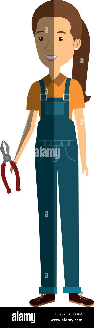 construction worker woman avatar character Stock Vector Image & Art - Alamy
