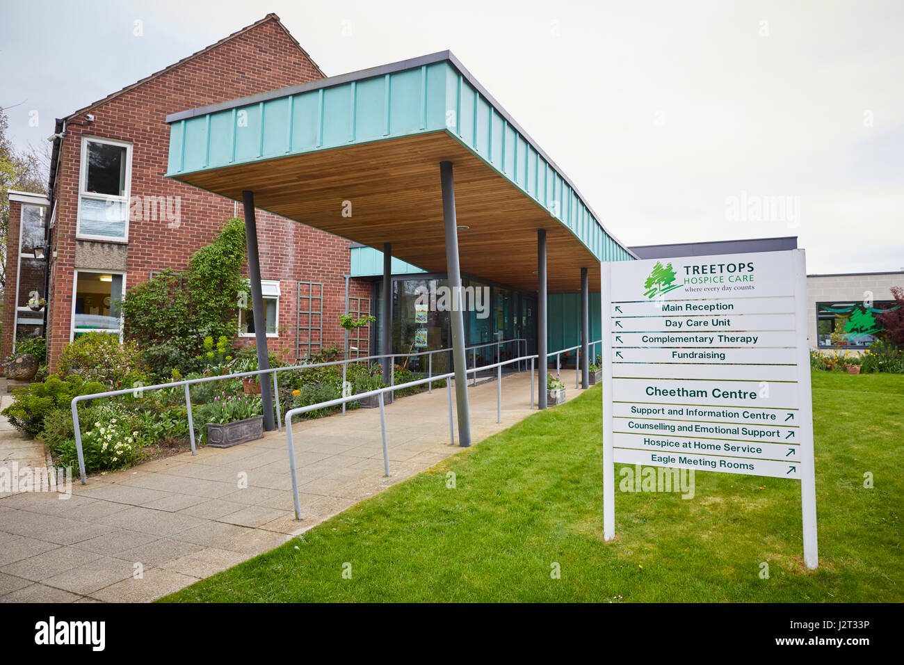 Exterior Treetops Hospice Care in Risley Stock Photo Alamy