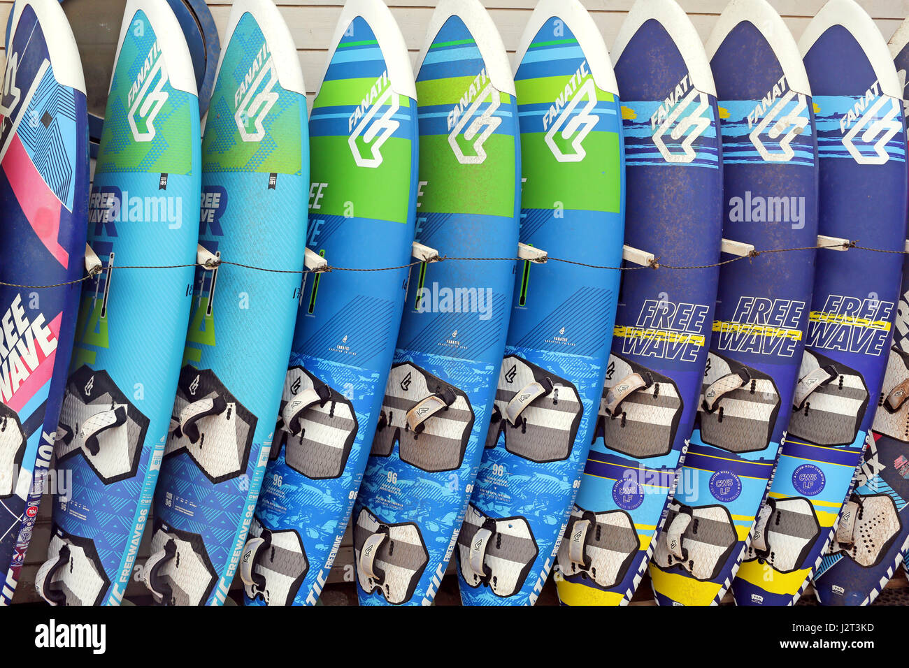 Stacked Sail Boards Stock Photo Alamy