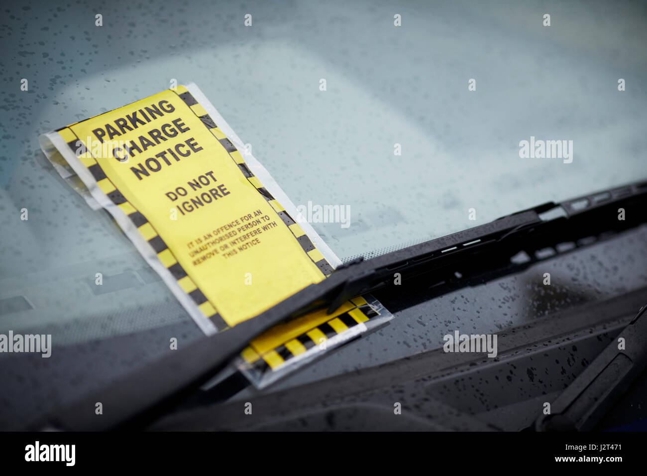 Parking Charge Notice on a private carpark in Manchester Stock Photo Alamy