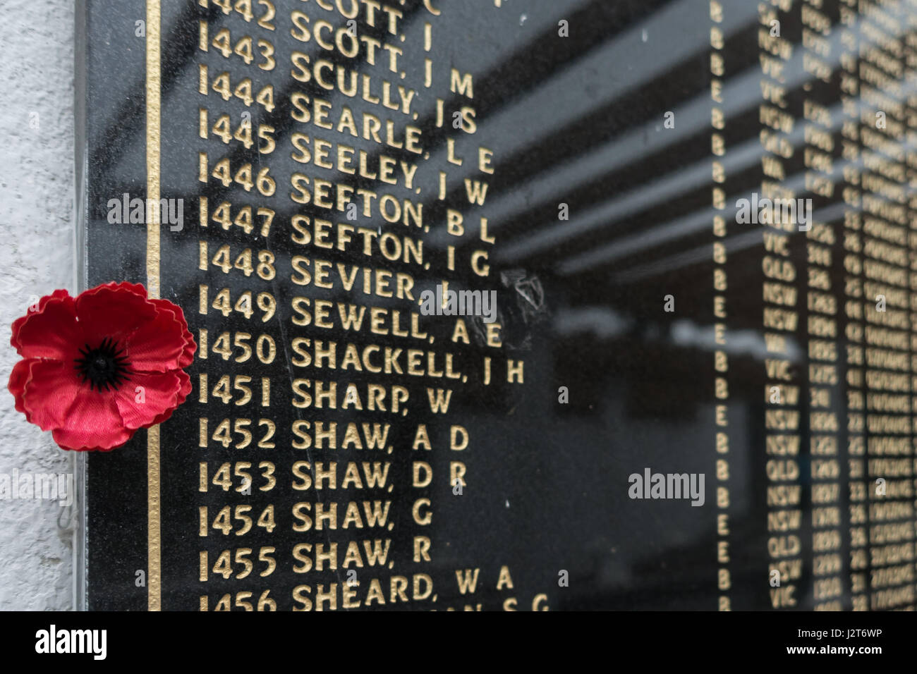 Kundasang war memorial to the British and Australian prisoners who died in Sandakan and on the Ranau death marches during World War 2. Stock Photo