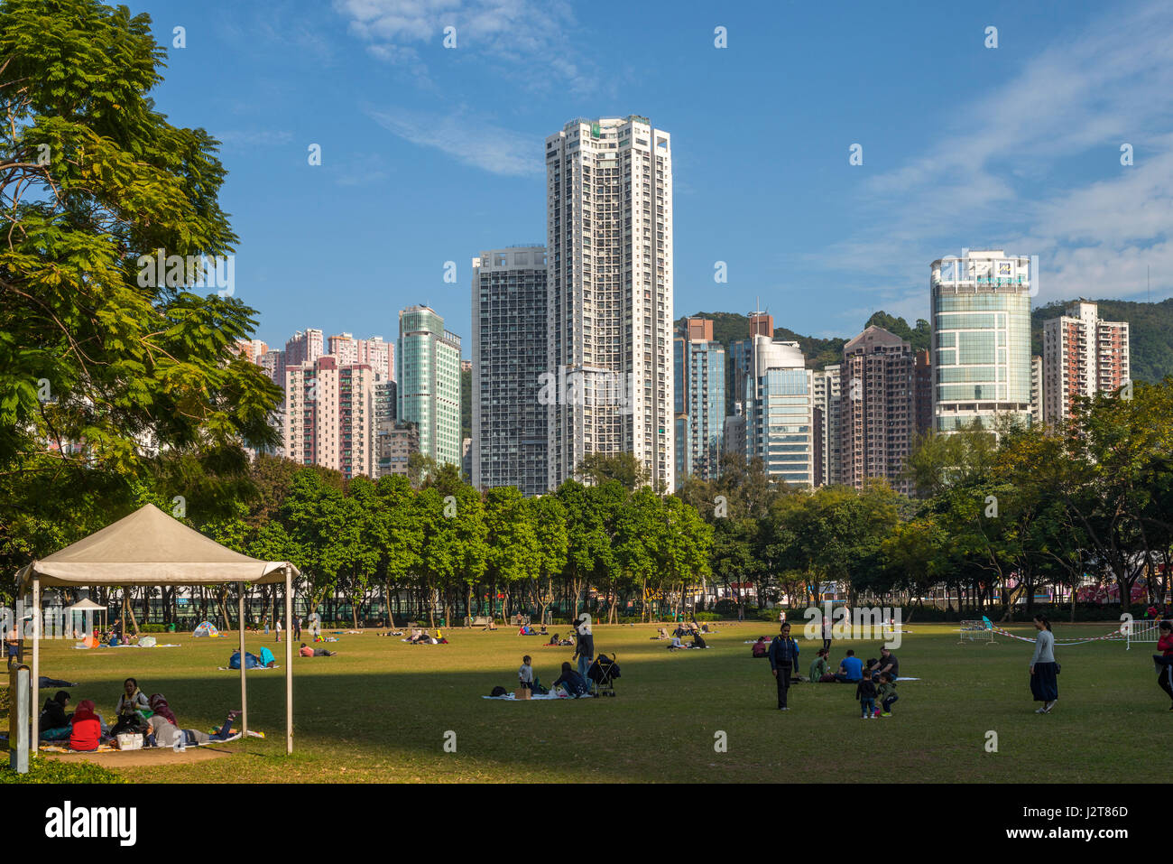 Victoria Park, Causeway Bay, Hong Kong Stock Photo