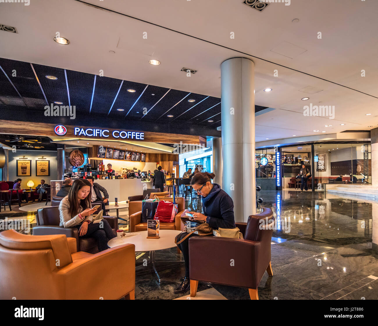 Pacific Coffee, Three Garden Road, Hong Kong Stock Photo Alamy
