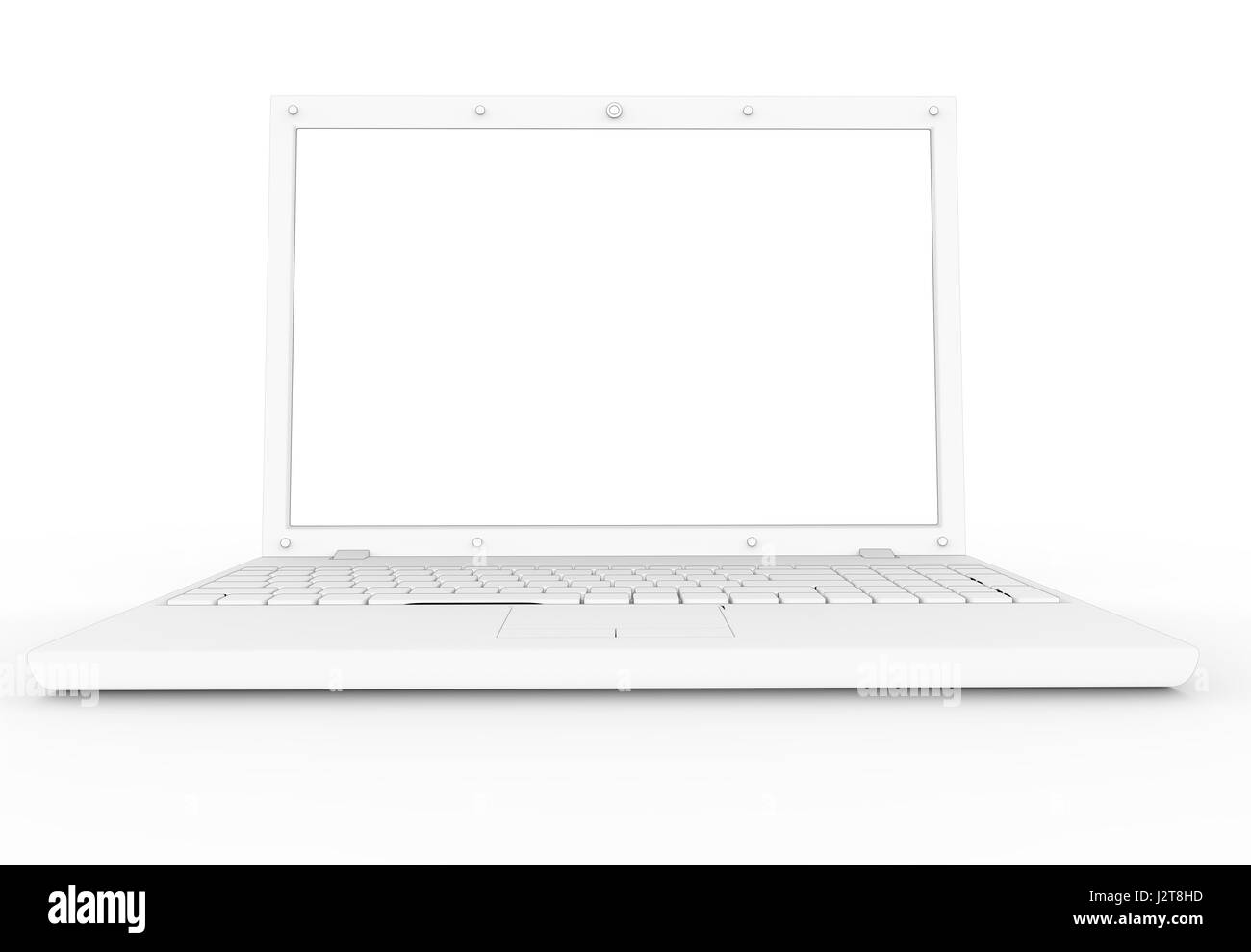 Laptop toon isolated on a white background Stock Photo