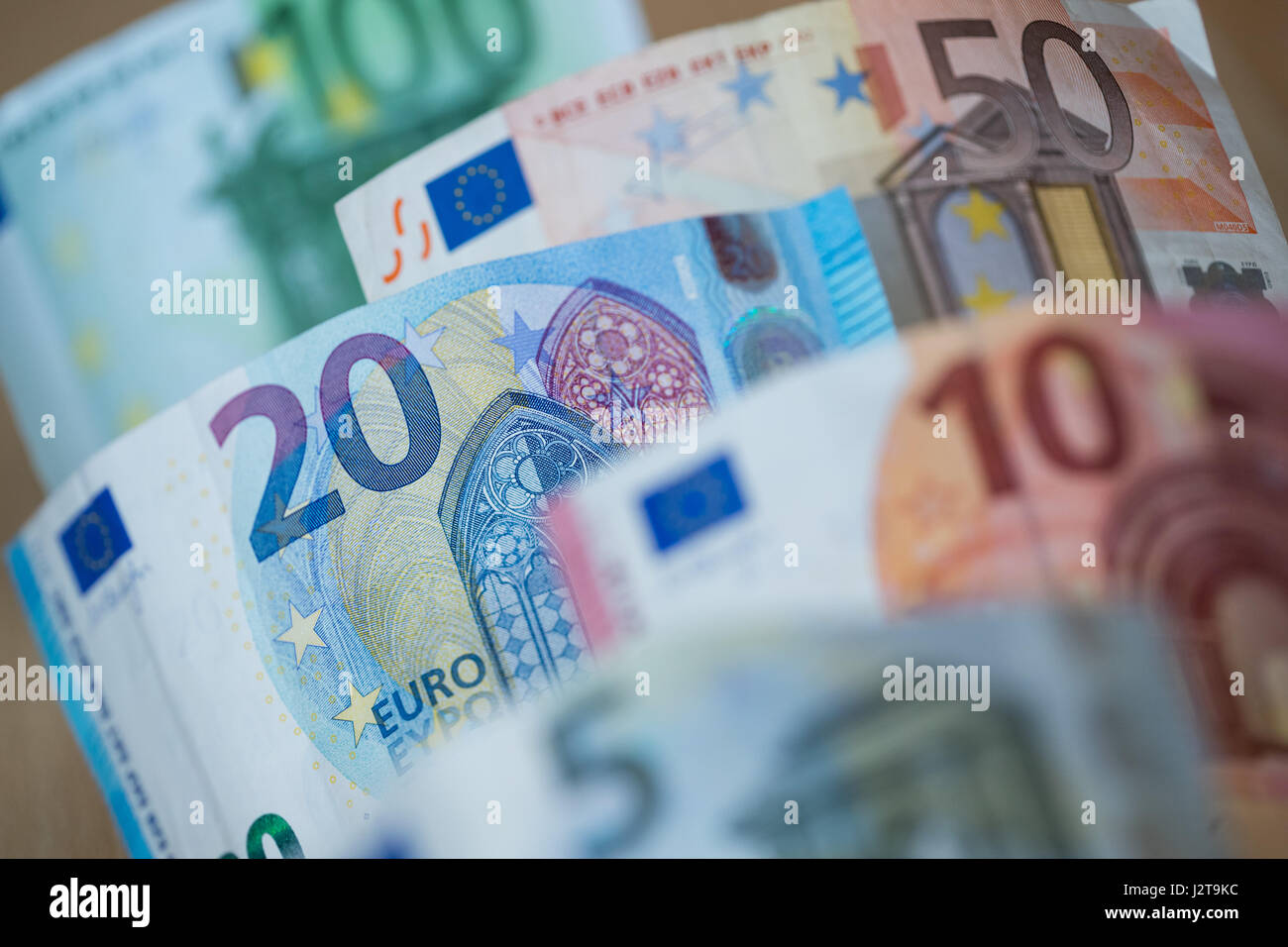Nuremberg, Germany. 27th Apr, 2017. ILLUSTRATION - Euro bank notes ...